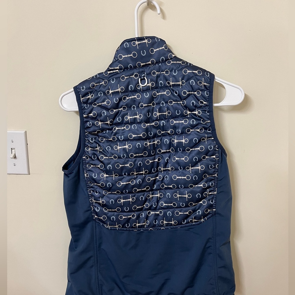 XS Ariat Vest. Blue with bits and horseshoes